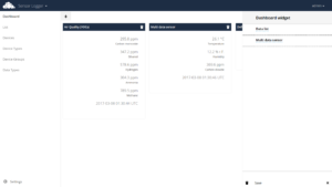 SensorLogger for owncloud Dashboard